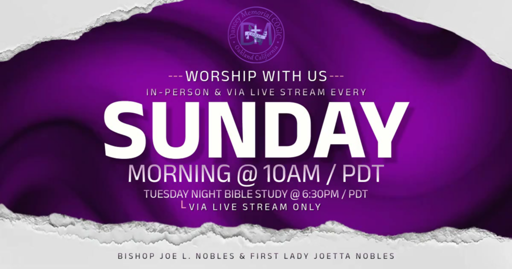 DANCEY MEMORIAL COGIC - WELCOME BANNER 2025